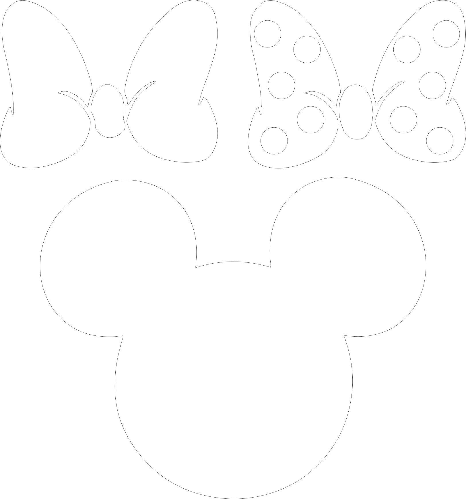 Minnie Mouse Sketch Svg Vector Free Vectors